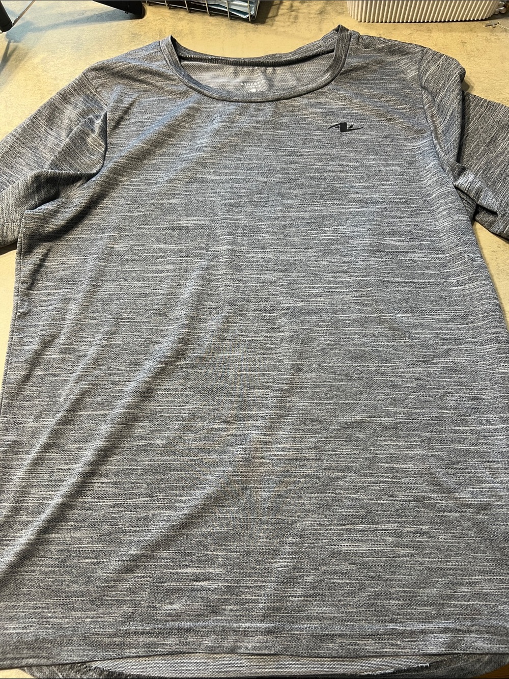 Athletic Works Gray Heather Performance Short Sleeve Tee